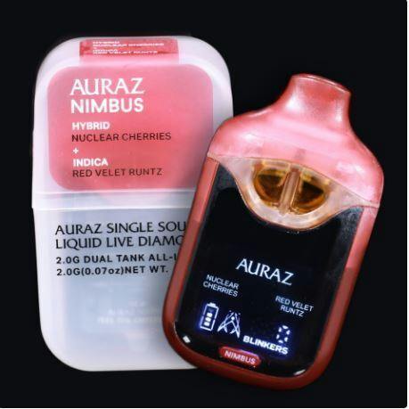 Nuclear Cherries & Red Velvet Runtz | 2g Liquid Diamond Dual Tank | Auraz Medical
