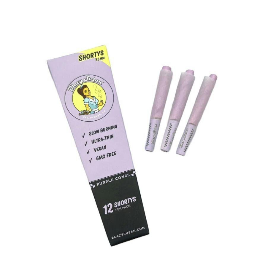 Rolling Papers | Blazy Susan | Shorty Cones 12pk | Purple at Nightjar East Lyme Dispensary