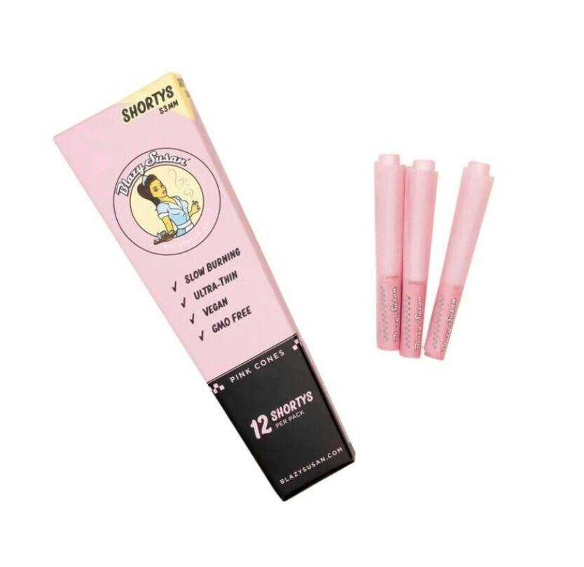 Rolling Papers | Blazy Susan | Shorty Cones 12pk | Pink at Nightjar East Lyme Dispensary