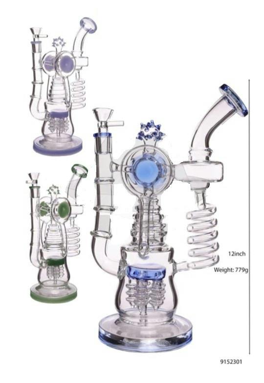 Glass Pipe | 12" Recycler Water Bong