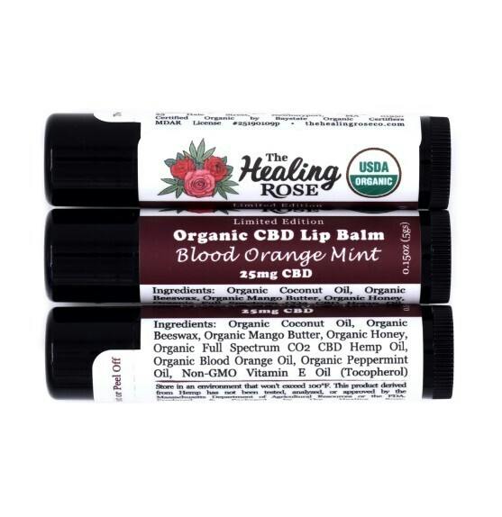 Lip Balm | The Healing Rose | Organic Blood Orange Mint