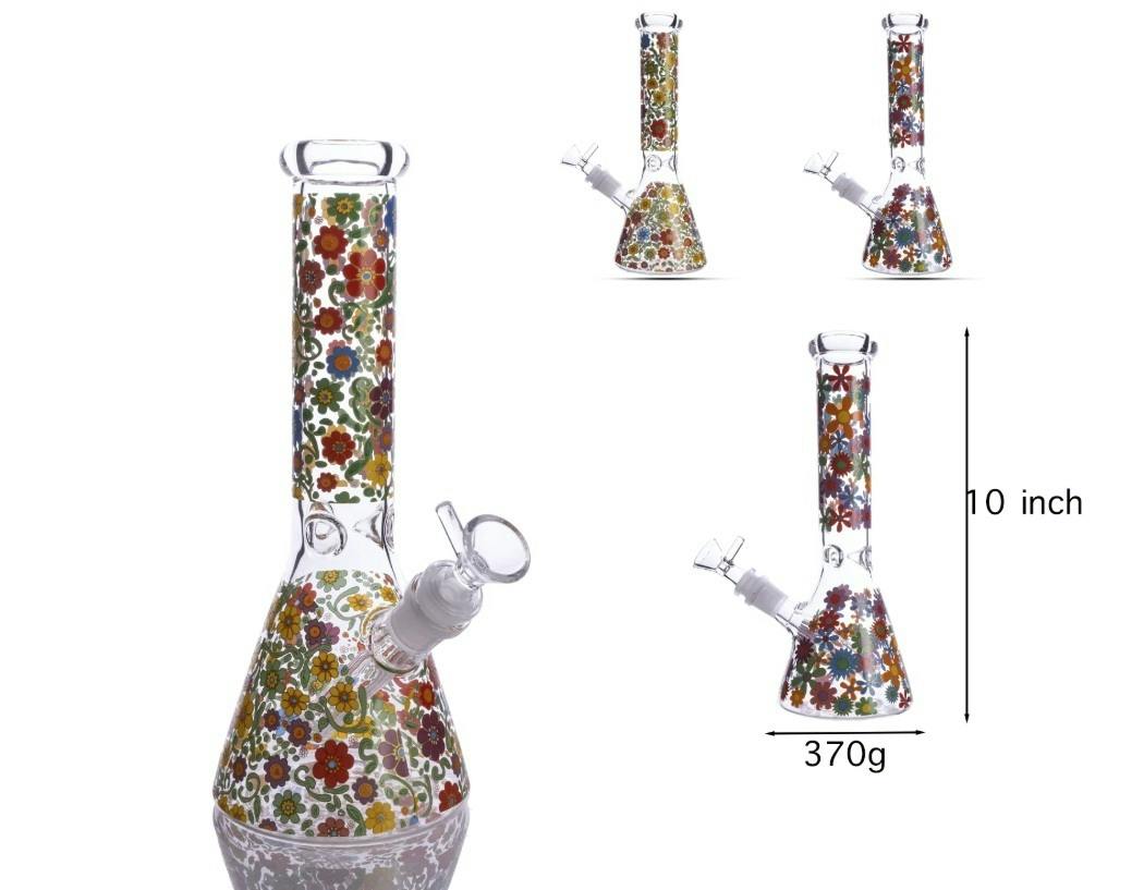 Glass Pipe | 10" Floral Water Bong