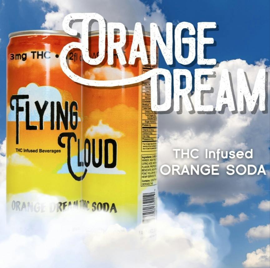 Beverage | Flying Cloud | Orange Dream THC Soda | Single