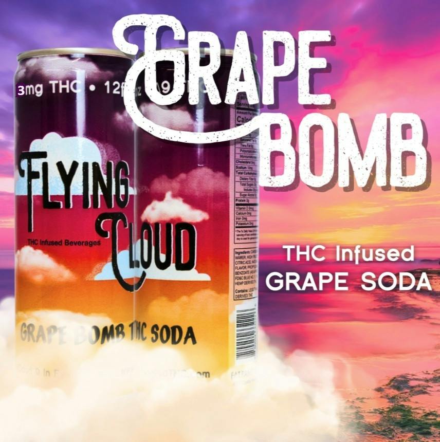 Beverage | Flying Cloud | Grape Bomb THC Soda | Single