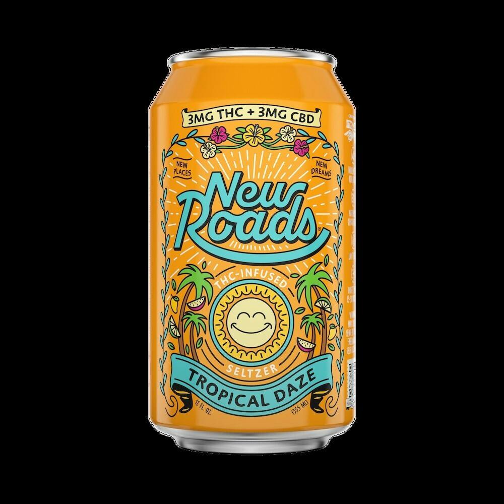 Beverage | New Roads | Tropical Daze Seltzer | Single at Nightjar East Lyme Dispensary