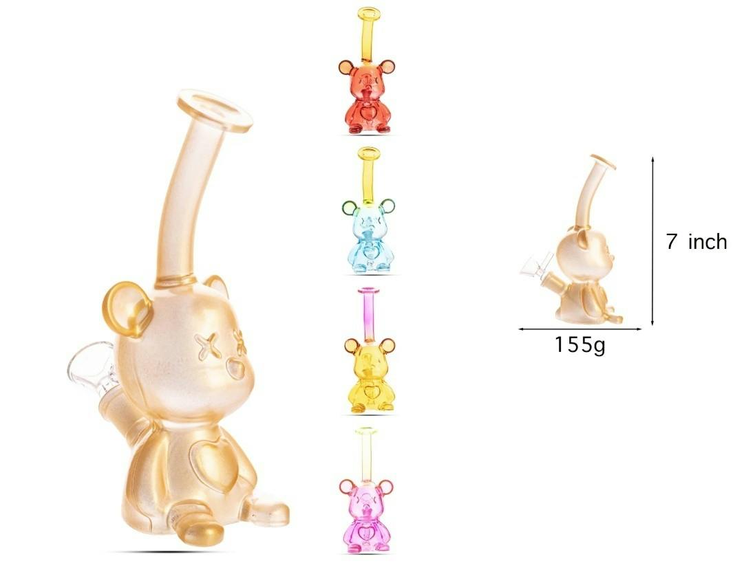 Glass Pipe | 7" Teddy Bear Bong
