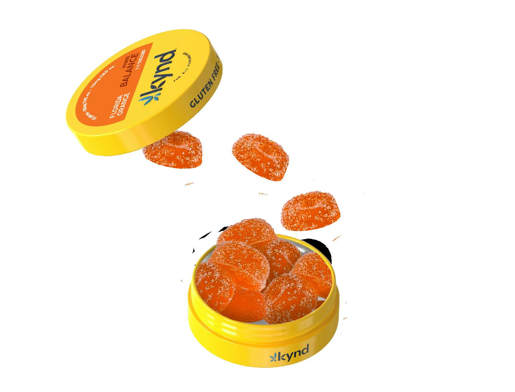 Kynd | Florida Orange 1:1 CBD 11pc | 110mg Gummies