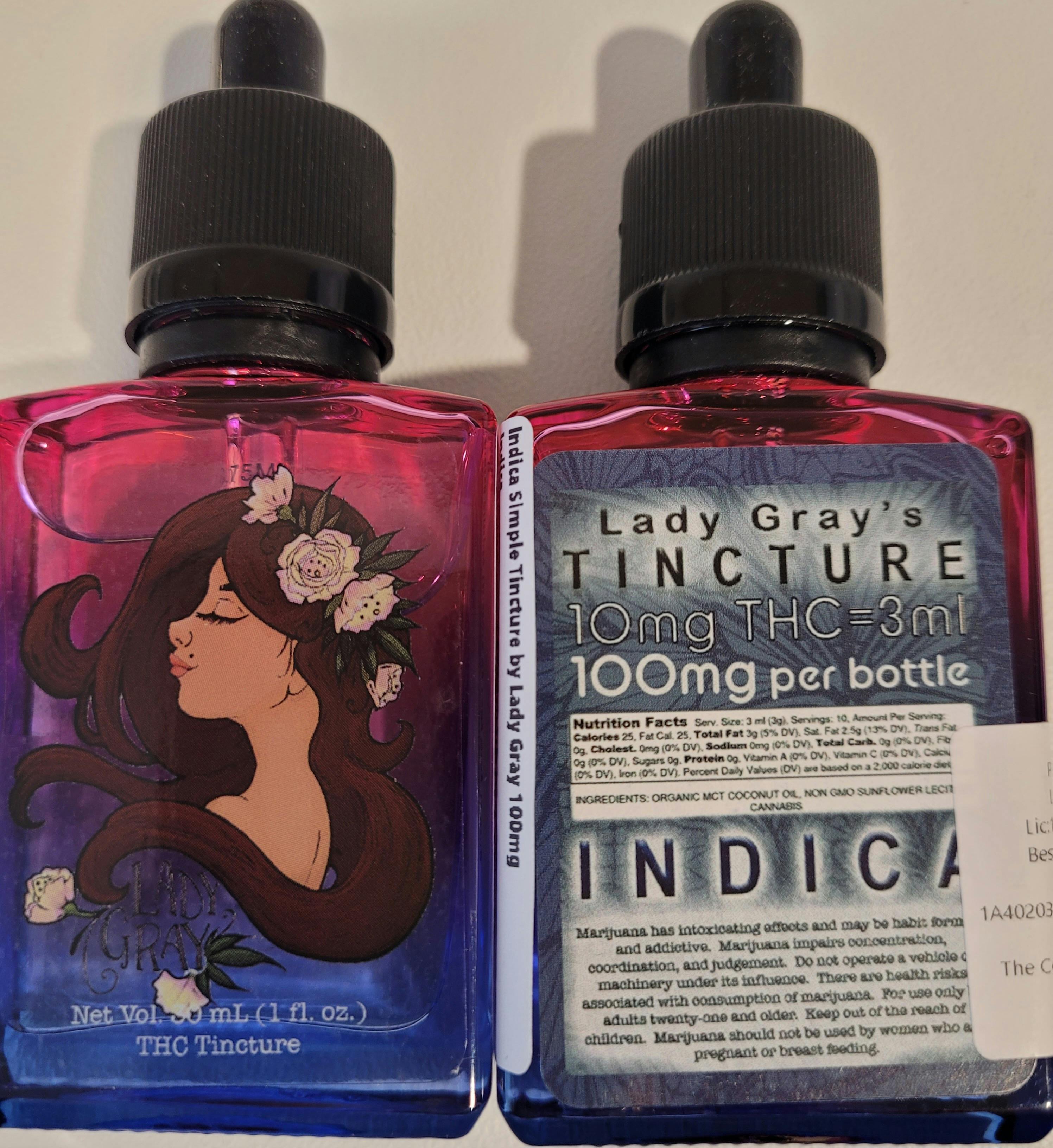 Indica Simple Tincture by Lady Gray 100mg
