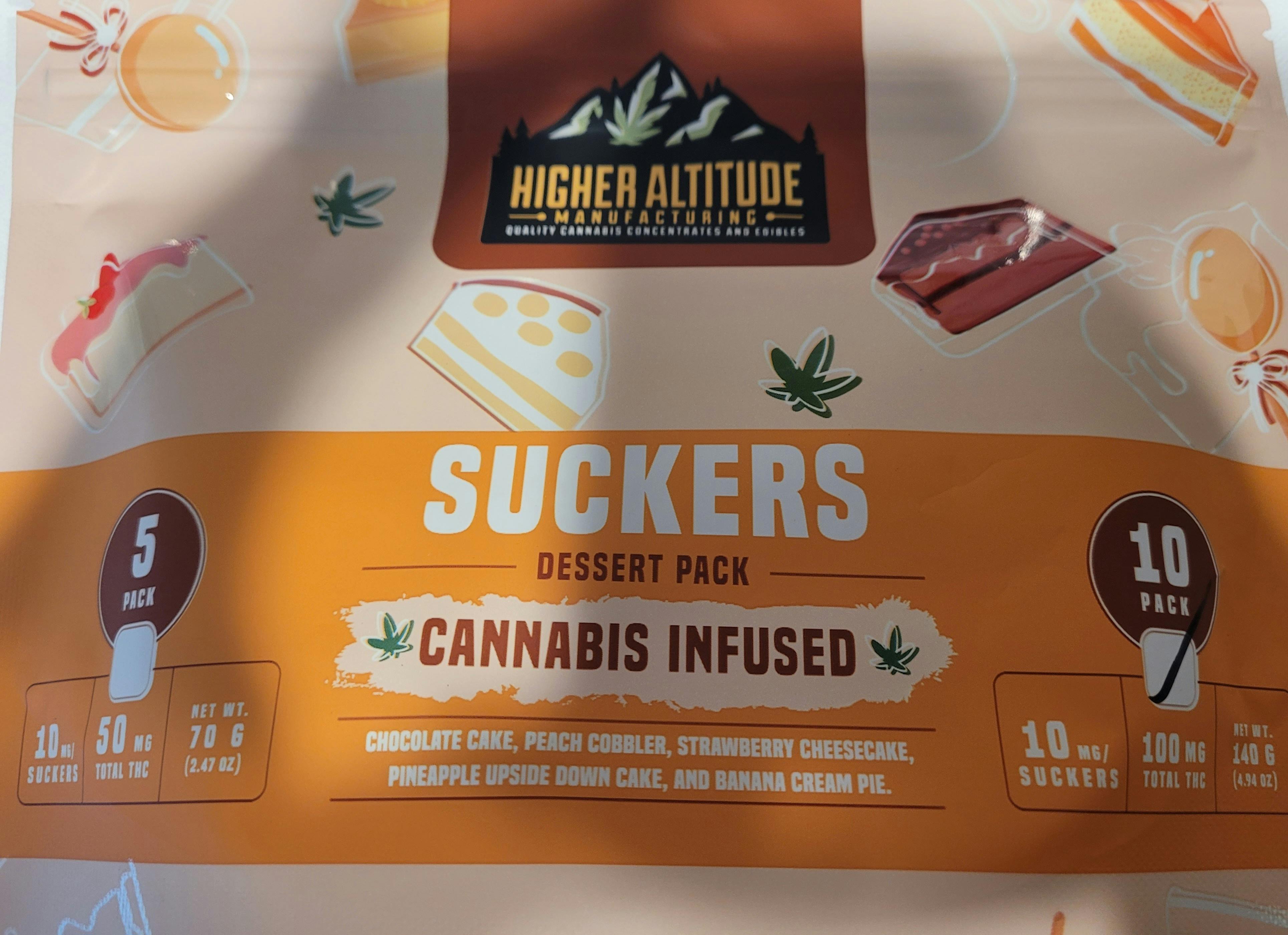 100mg Sucker 10 Pack by Higher Altitude Manufacturing Dessert Flavors