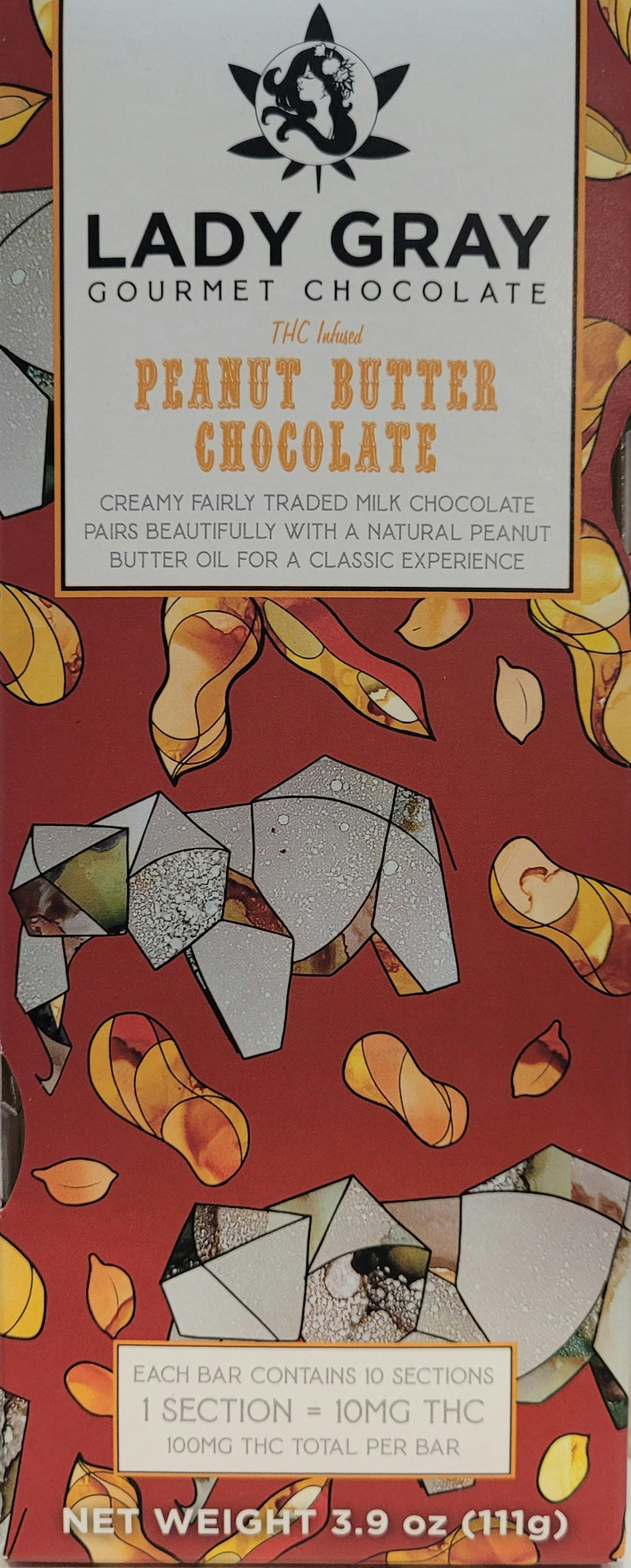 100mg Peanut Butter Chocolate Bar by Lady Gray