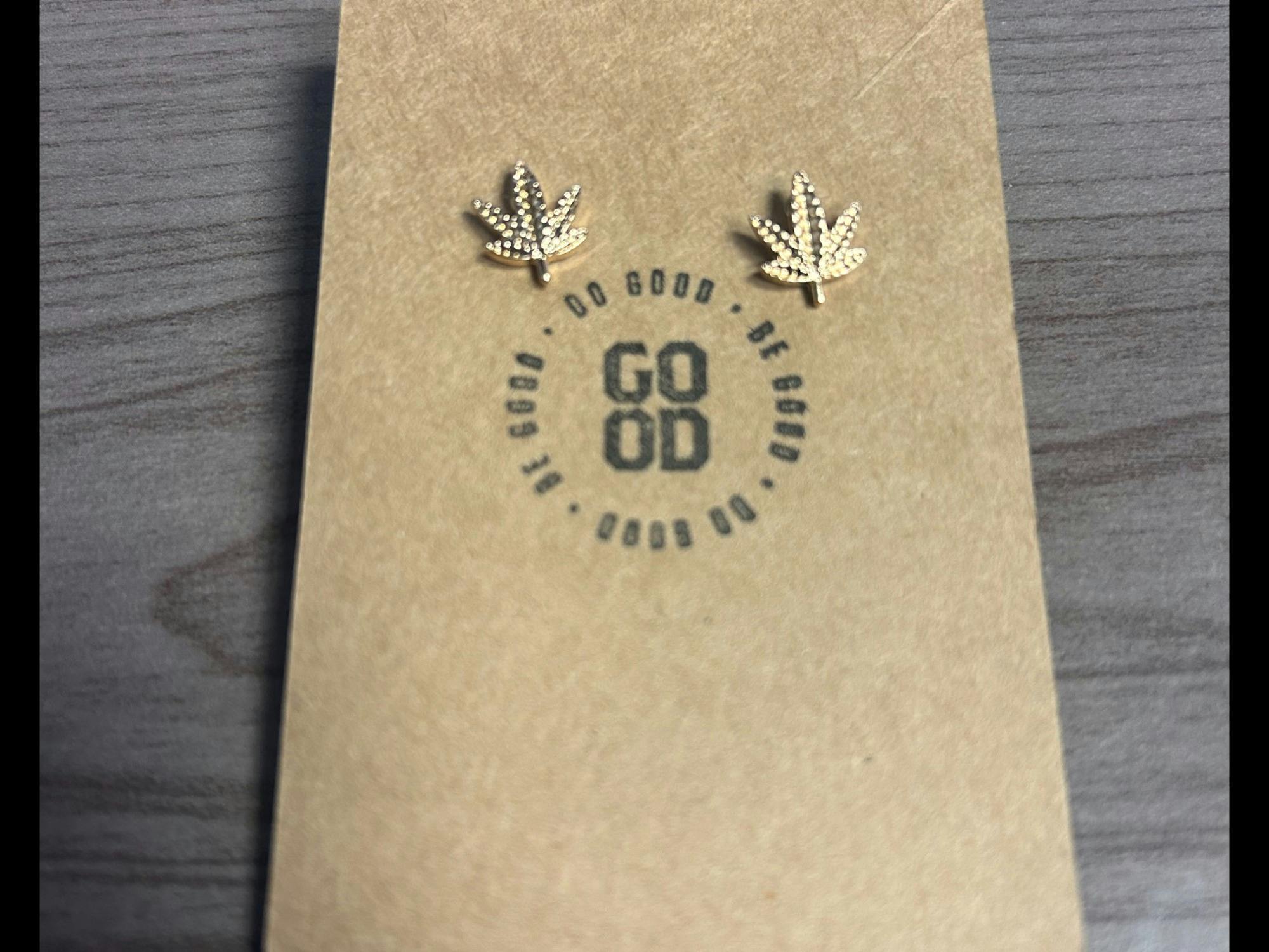 Pot Leaf Post earrings