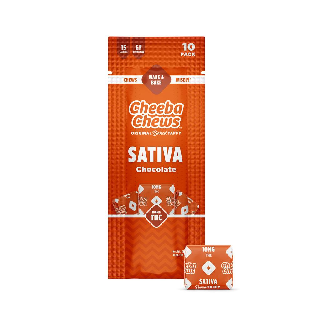 100mg/ 10pk Sativa Chocolate | Cheeba Chews at The Herbalist