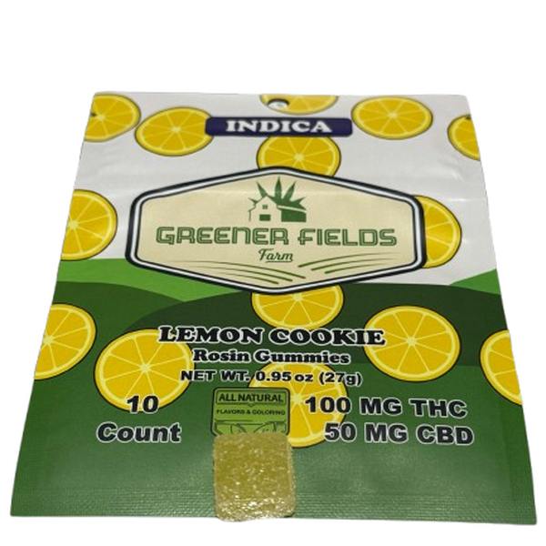 100mg Lemon Cookie Rosin Gummies (Greener Fields Farm)