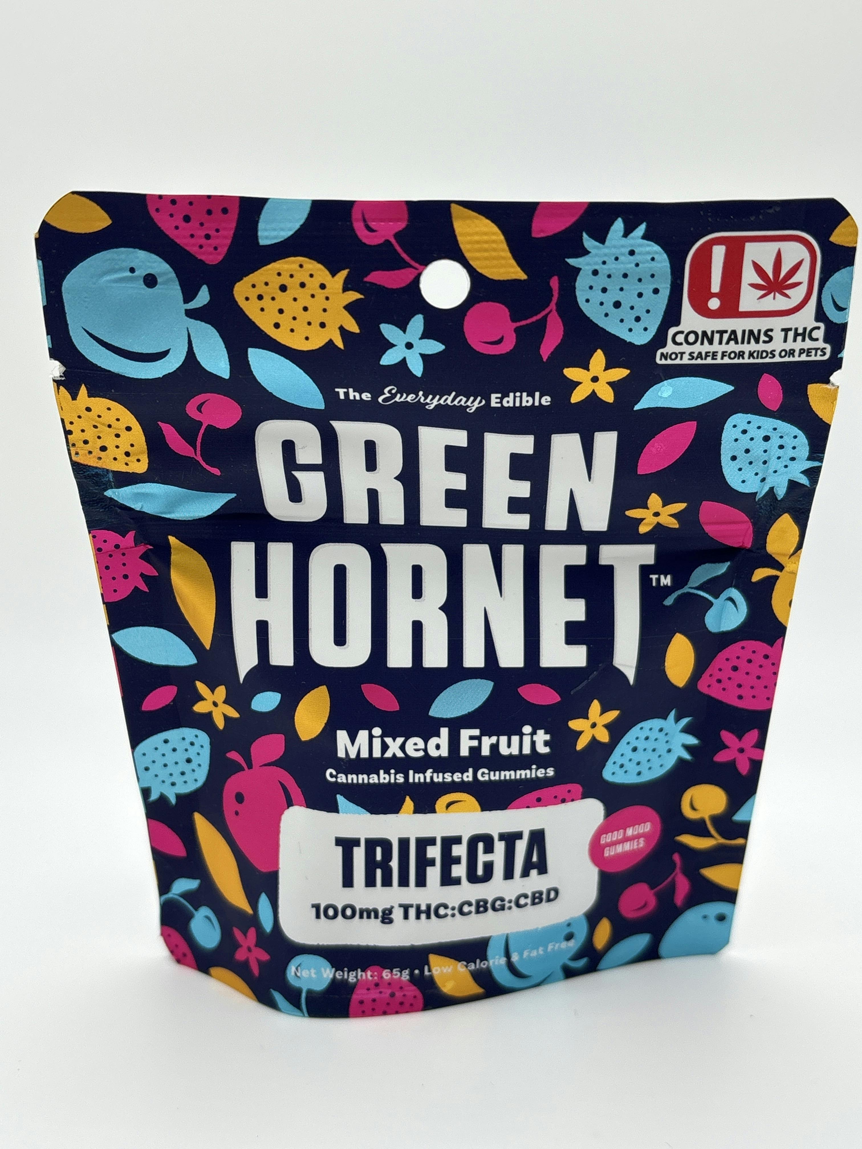 Green Hornet |Trifecta | Mixed Fruit | THC : CBD : CBG | 100MG