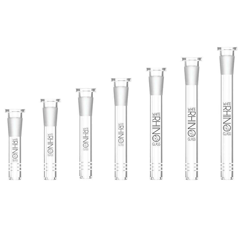 WHITE RHINO ASSORTED SIZE GLASS DOWN STEMS $10