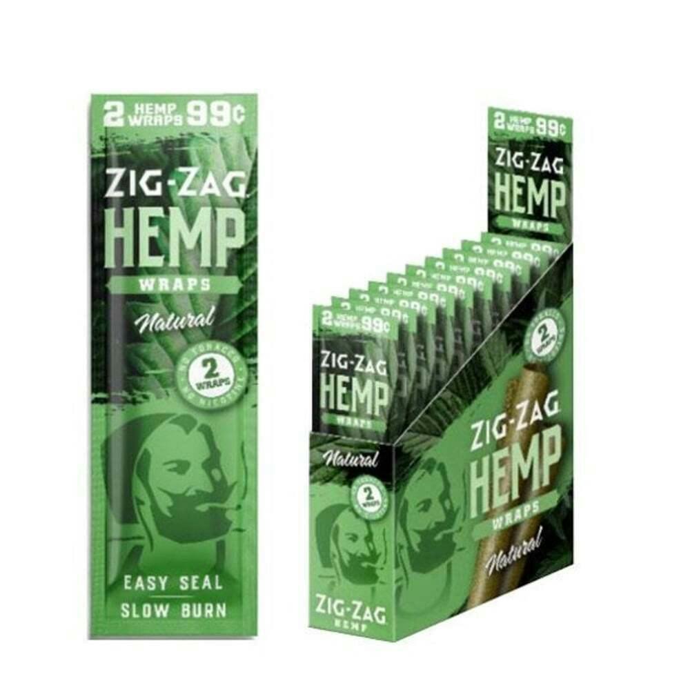 Zig Zag Natural Hemp Wraps 2pk $2 ND