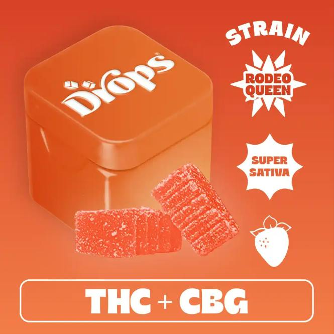 Drops: Drops Singles Super Sativa Strawberry THC:CBG Jelly ND