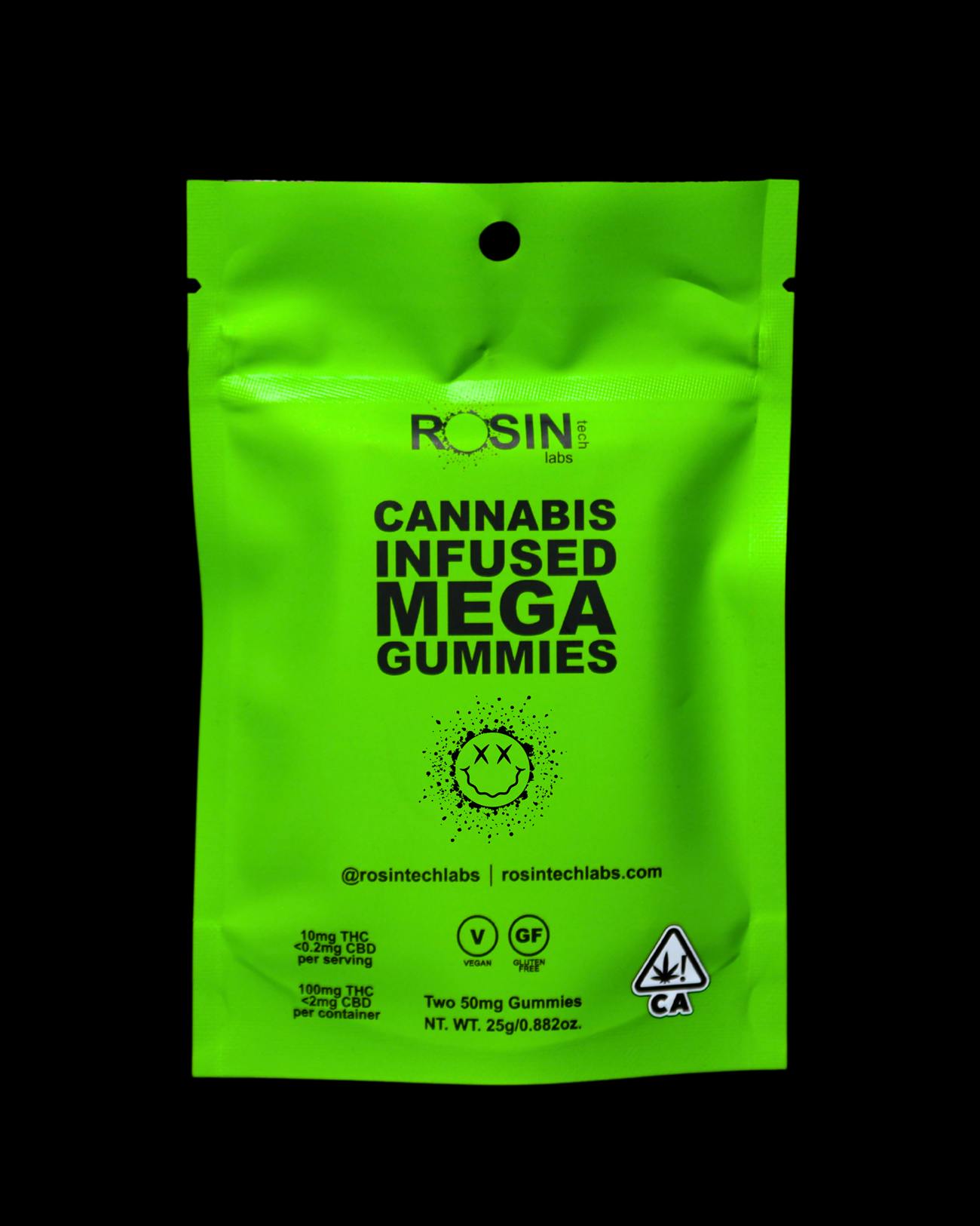 Rosin Tech Tropi Tangie Mega Gummies 2pk