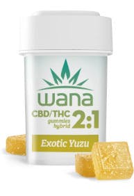 RVR - Edible - Gummies - WANA Exotic Yuzu 2:1 CBD:THC - Hybrid
