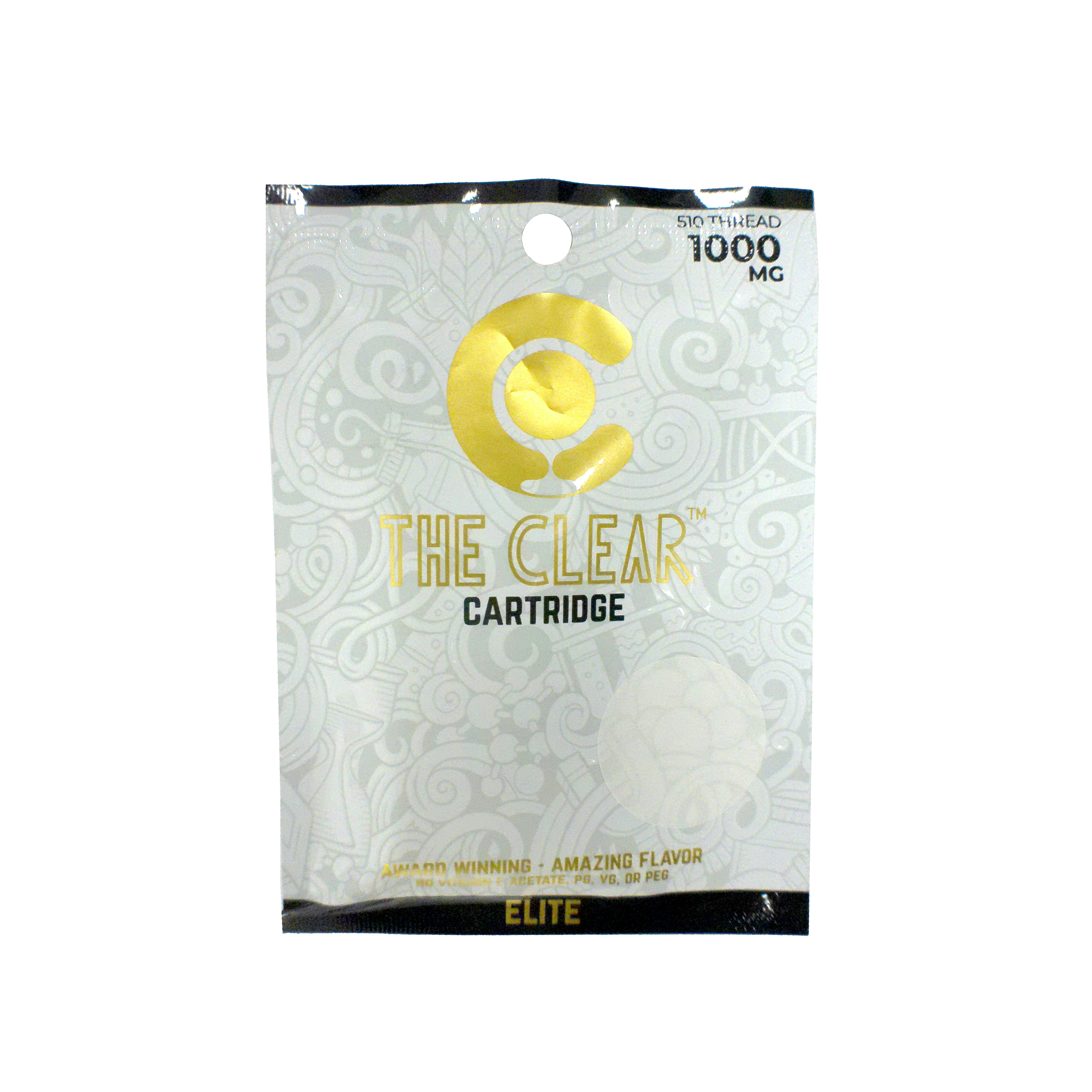 The Clear Elite - Vape Cart - Threaded - Blue Raz - Hybrid - 1G
