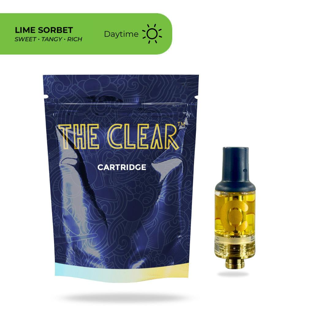The Clear Elite - Vape Cart - Threaded - Lime Sorbet - Hybrid - 0.5G at Speakeasy Dispensary