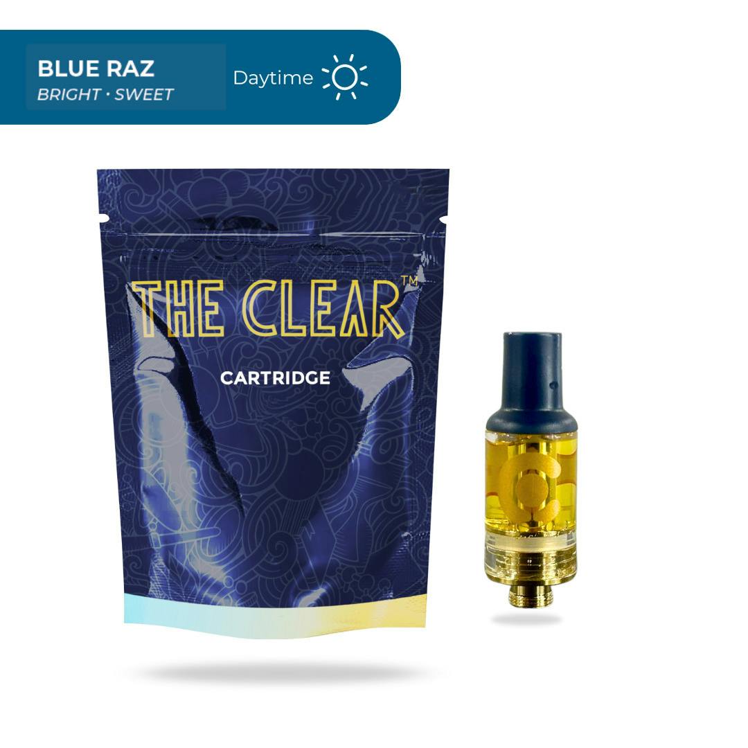 The Clear Elite - Vape Cart - Threaded - Blue Raz - Hybrid - 0.5G at Speakeasy Dispensary