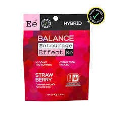 Edible - Entourage Effect - 25mg THC Strawberry Gummy 10ct
