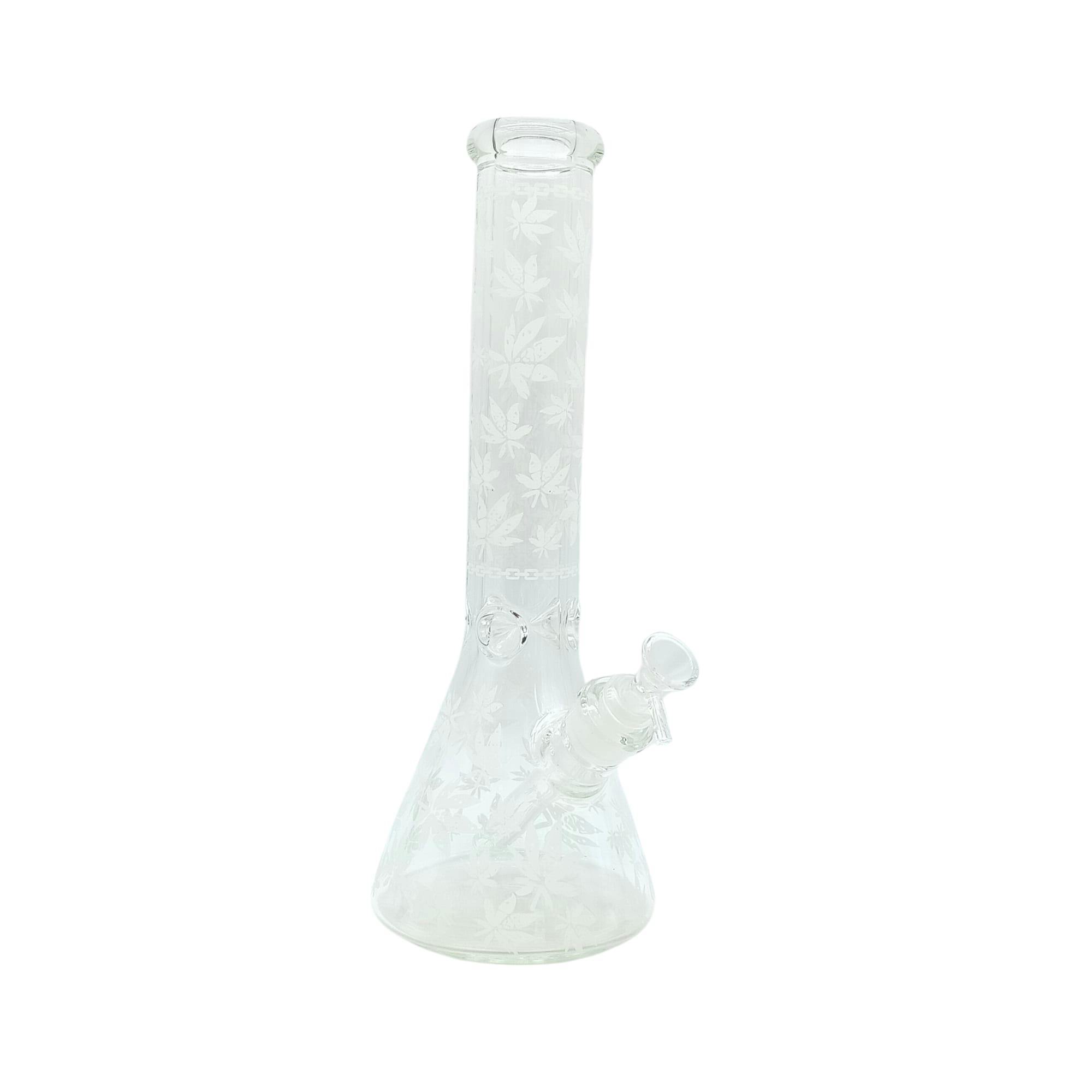 10 INCH GLOW IN THE DARK POT LEAF BONG