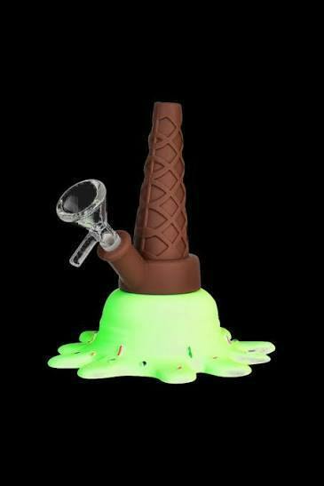5 Inch Silicone Upside-Down Ice Cream Bong