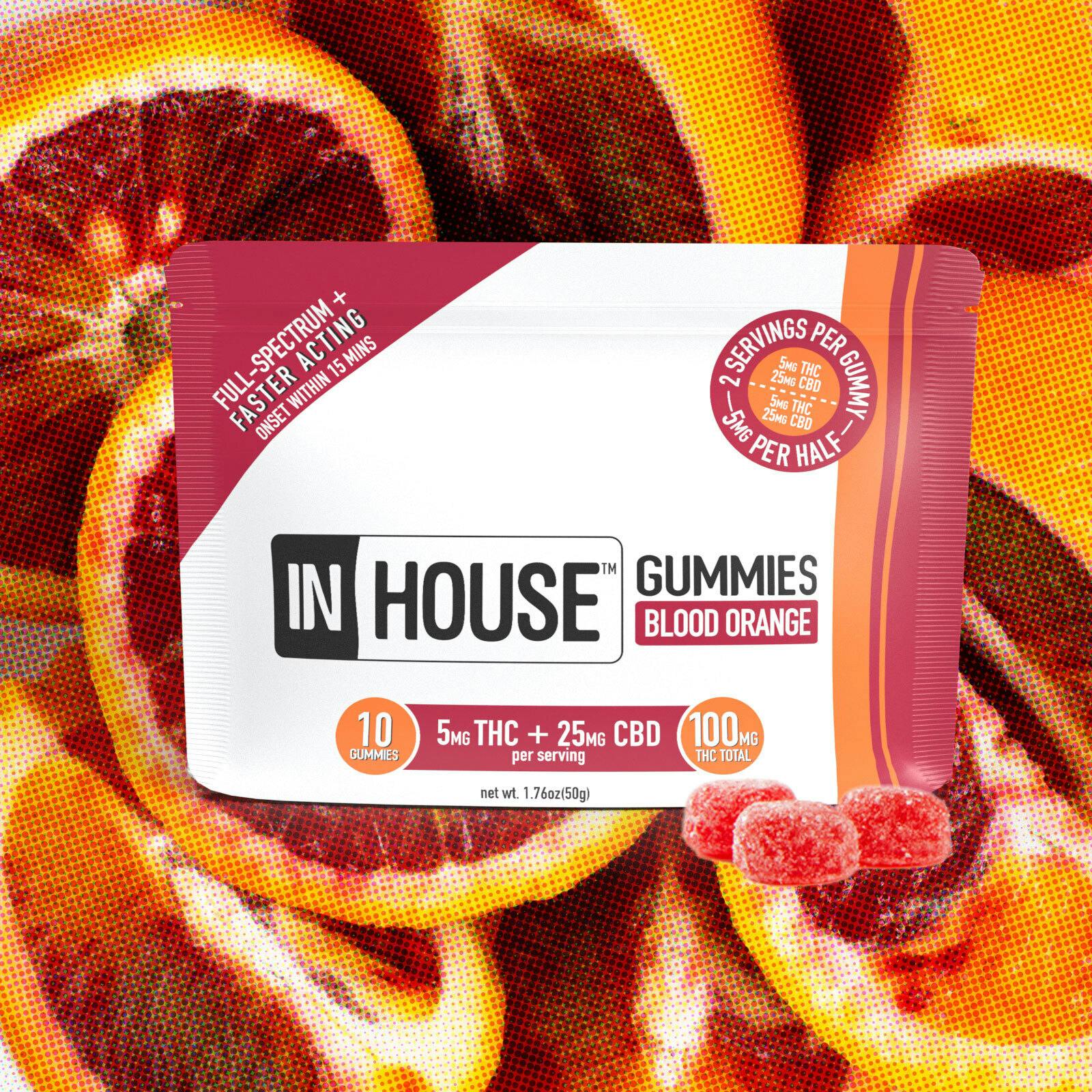 In House Gummies 20pk (500mg) Blood Orange