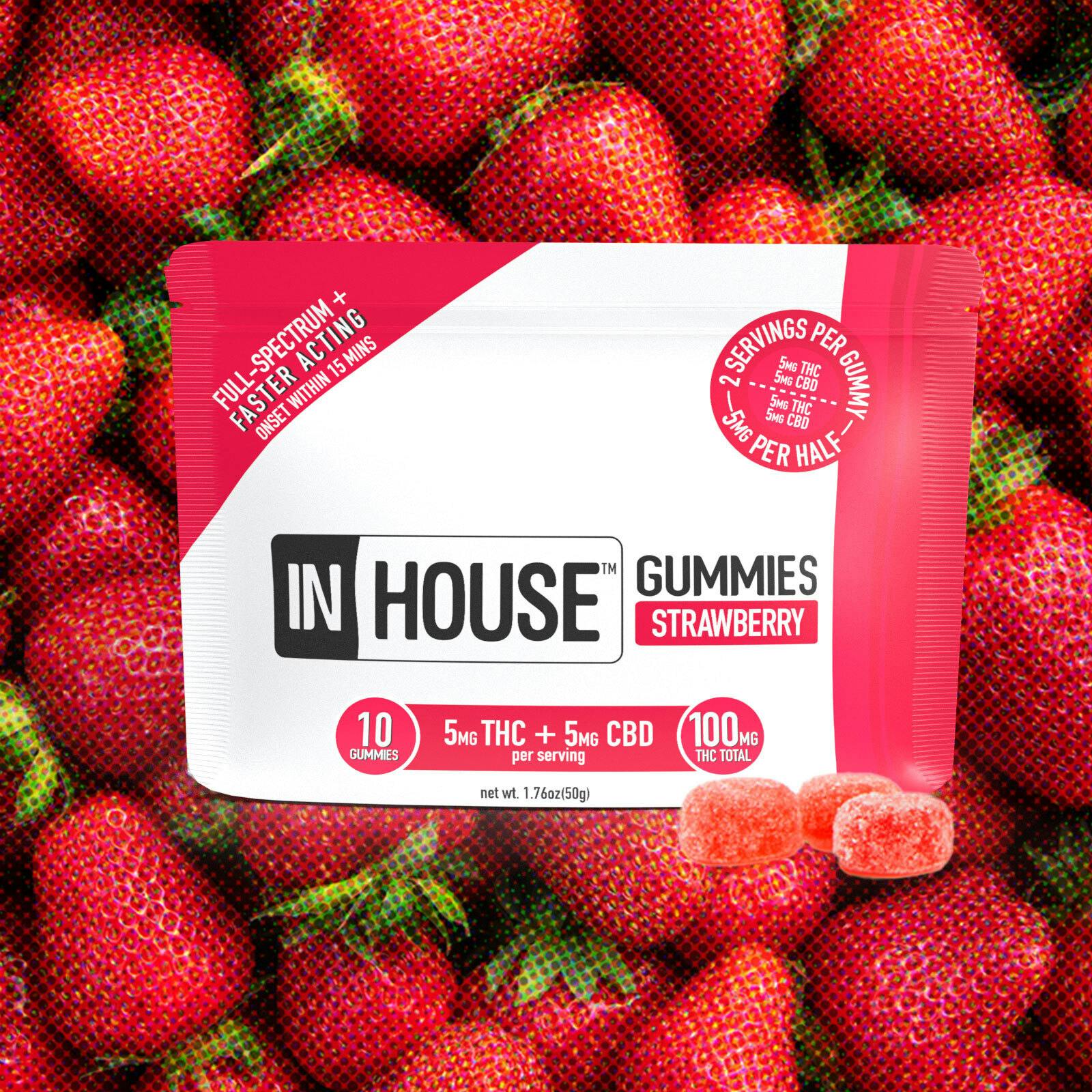 In House Gummies 20pk (500mg) Strawberry