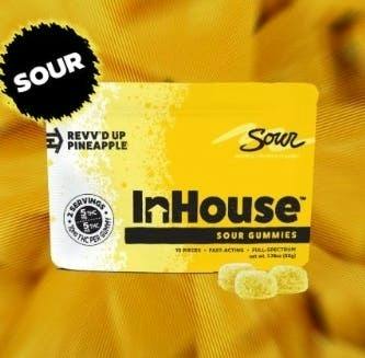 In House Fast Acting Gummies 20pk (100mg) Sour Pineapple