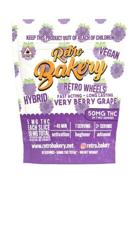 Very Berry Grape Wheels 50mg THC