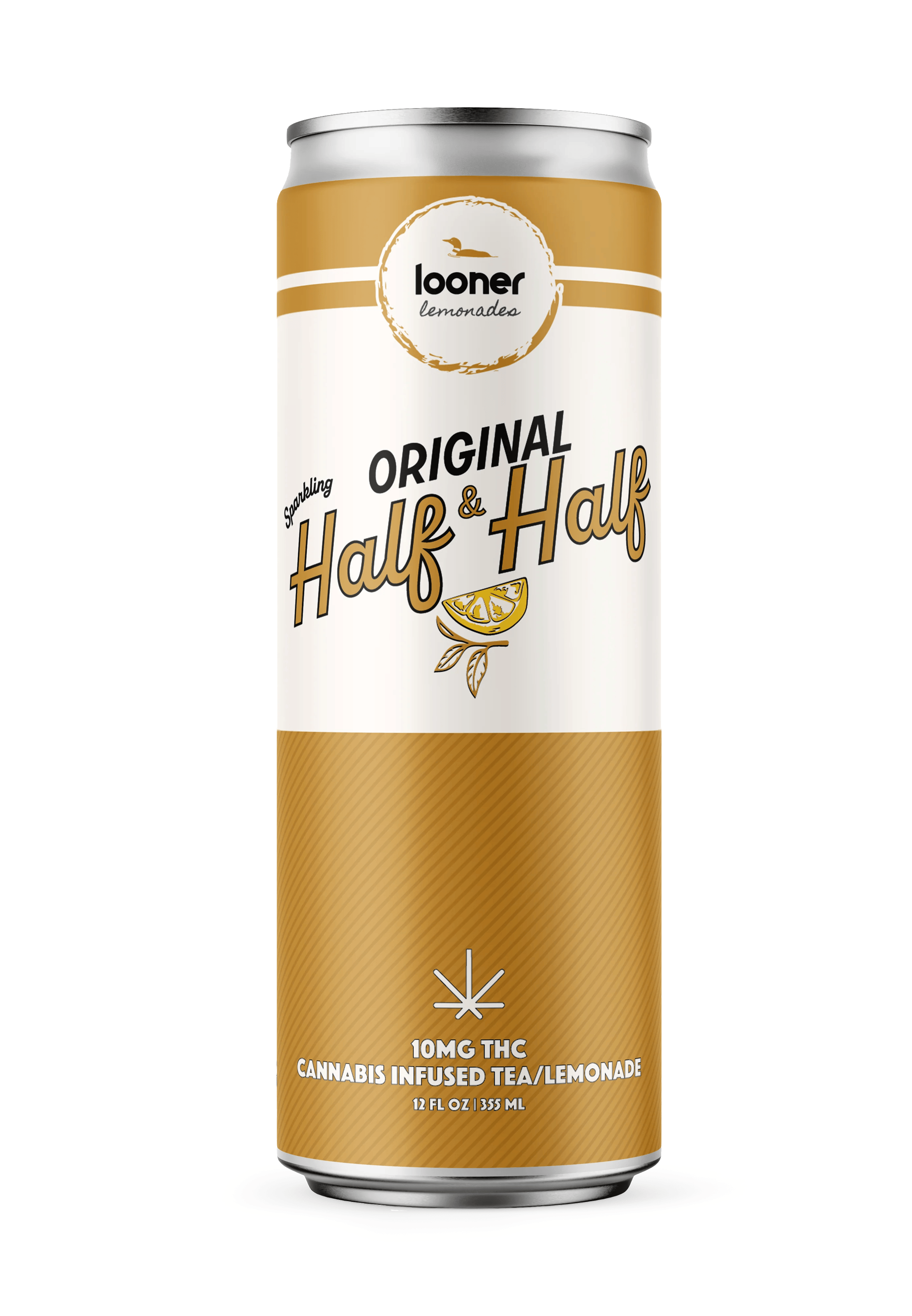 Looner Legal THC Cannabis Tea/Lemonade 10mg, Original Half And Half, 12oz