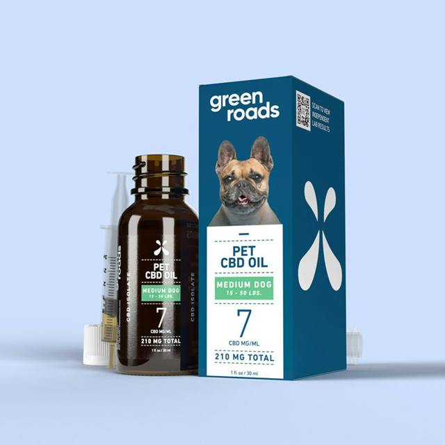 Green Roads Medium Dog Pet Drops, 210mg, 30ml/bottle