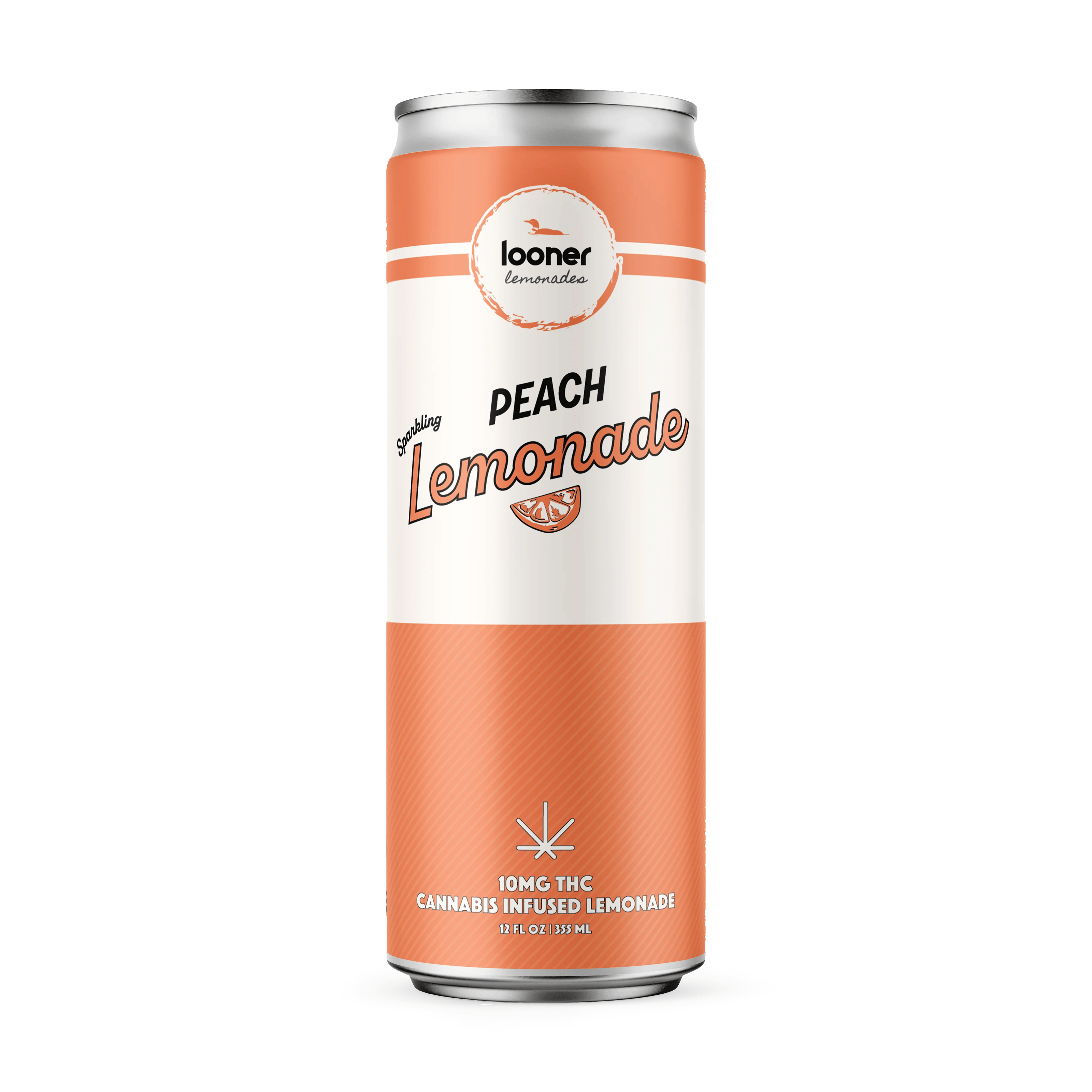 Looner Legal THC Cannabis Lemonade 10mg 12oz | Peach Lemonade