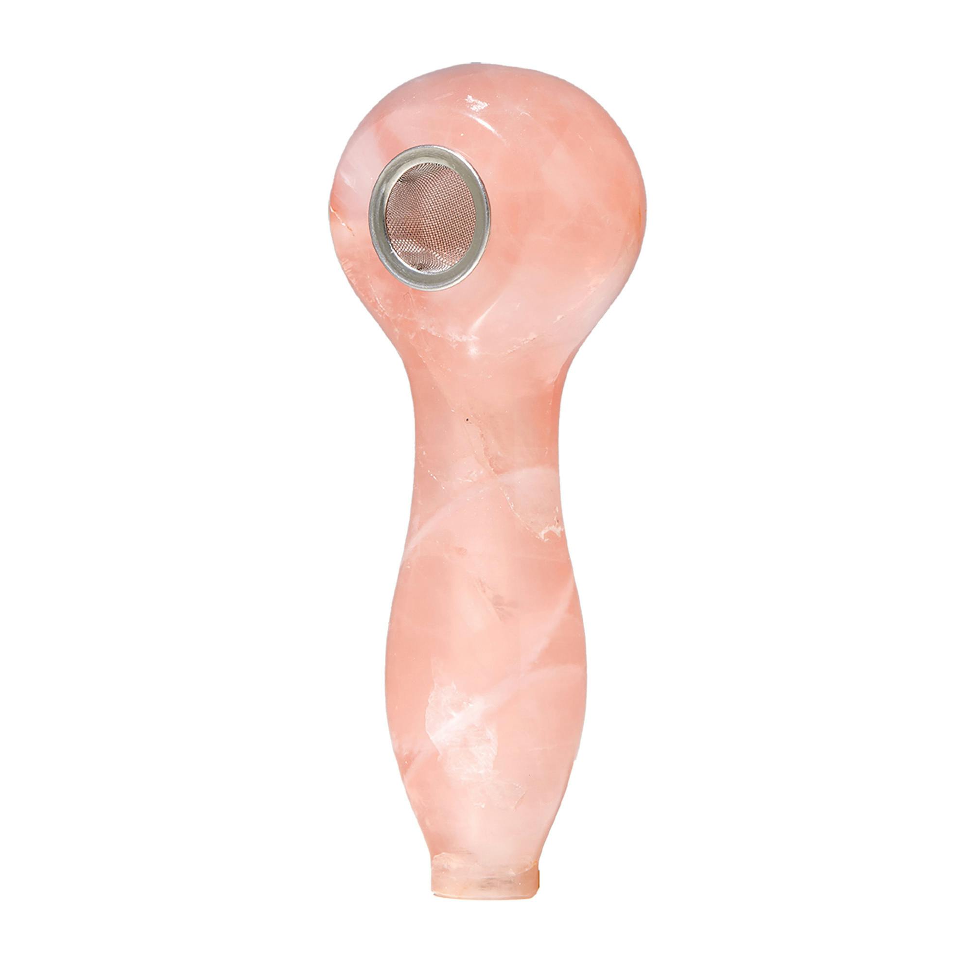 Gemstone Spoon Pipes Rose Quartz