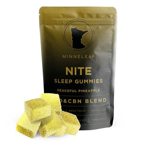 NITE Peaceful Pineapple Sleep Gummy - 25ct. 25mg CBD, 10mg CBN/piece