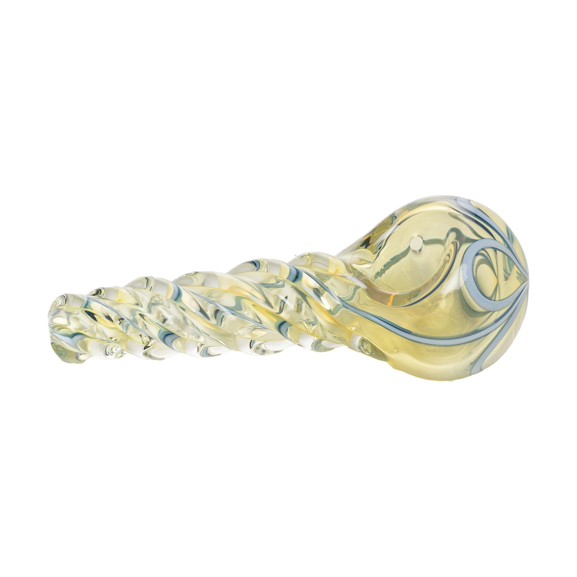 Twist Spoon Pipe | Clear Blue