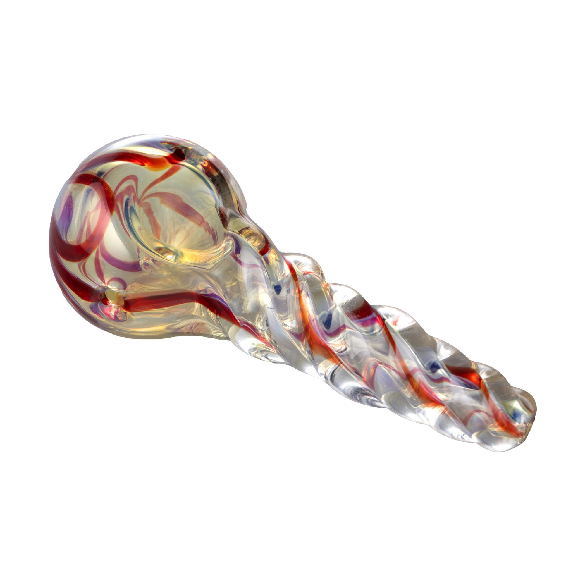 Twist Spoon Pipe | Clear Red