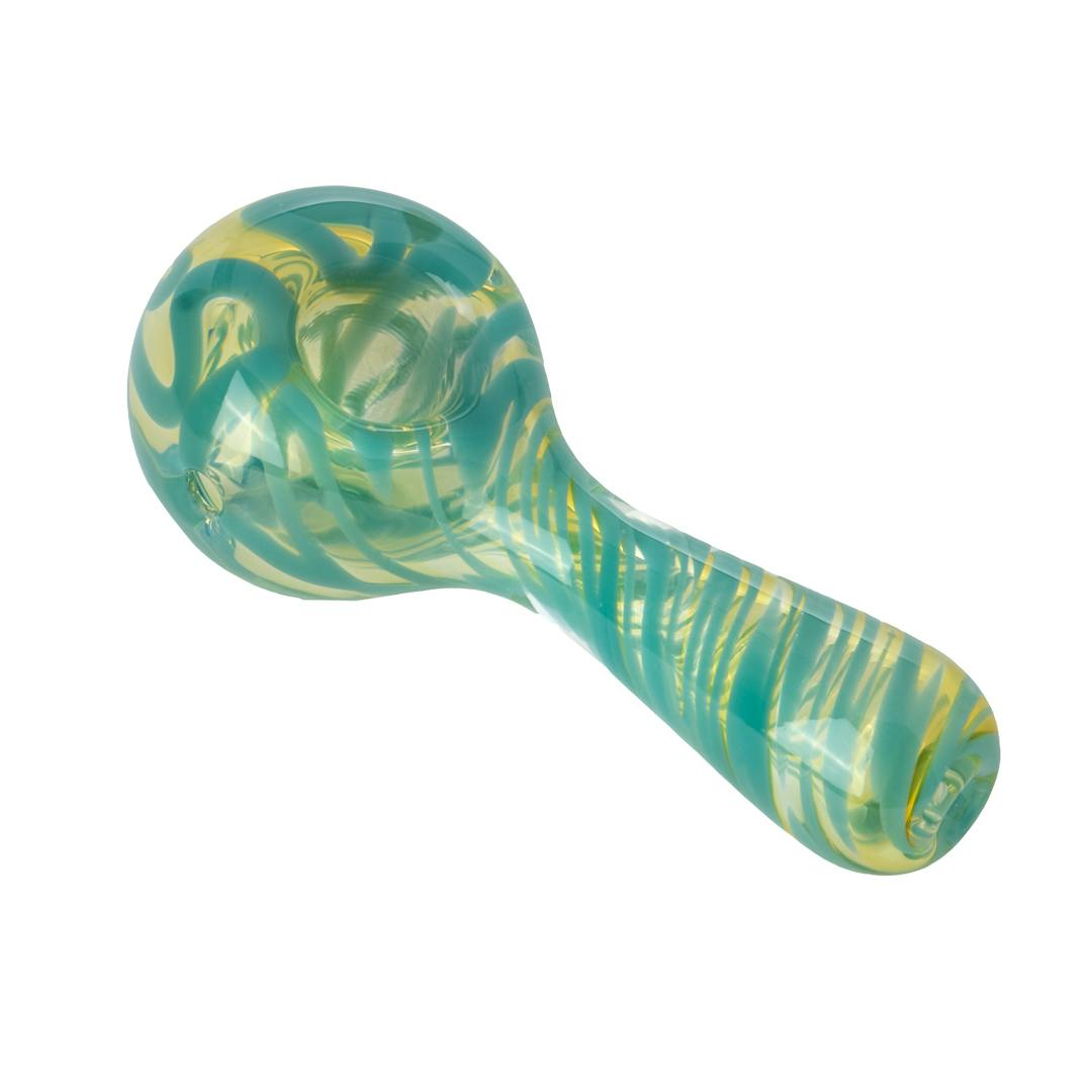 Spoon Pipe Model A | Inside Out Blue with Silver Fuming