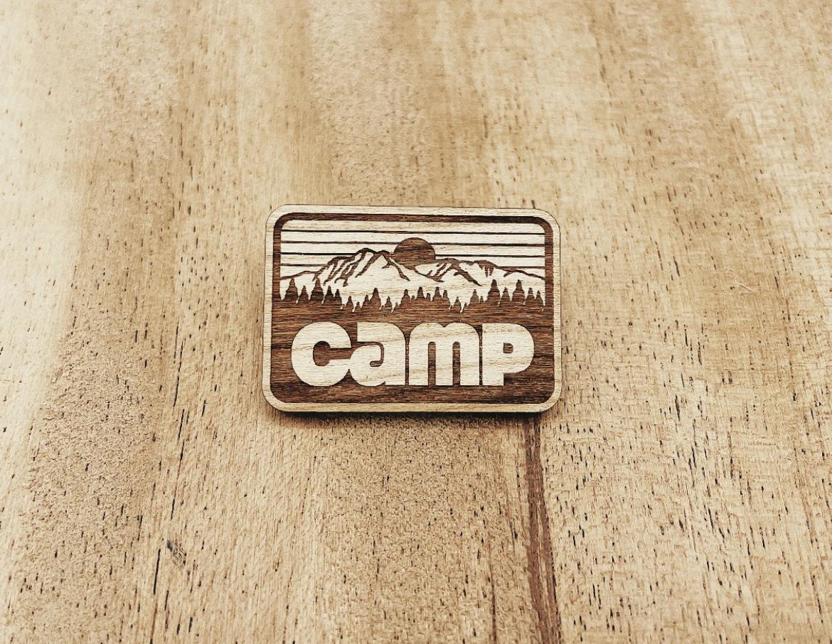 CAMP Wooden Pin