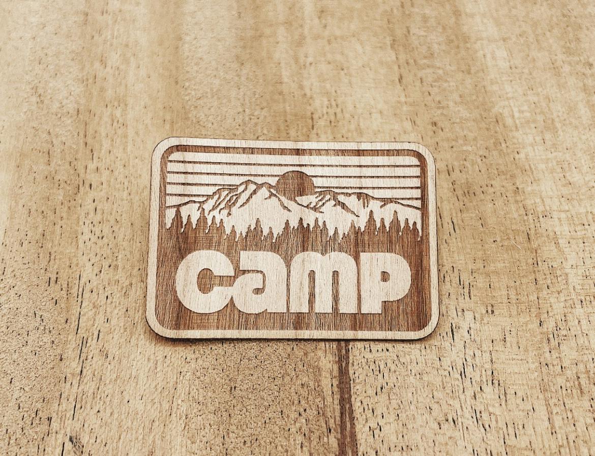 CAMP Wooden Sticker