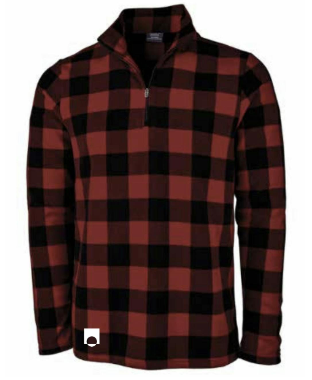 ECC Fleece Collared Quarter Zip (Buffalo Red) - M