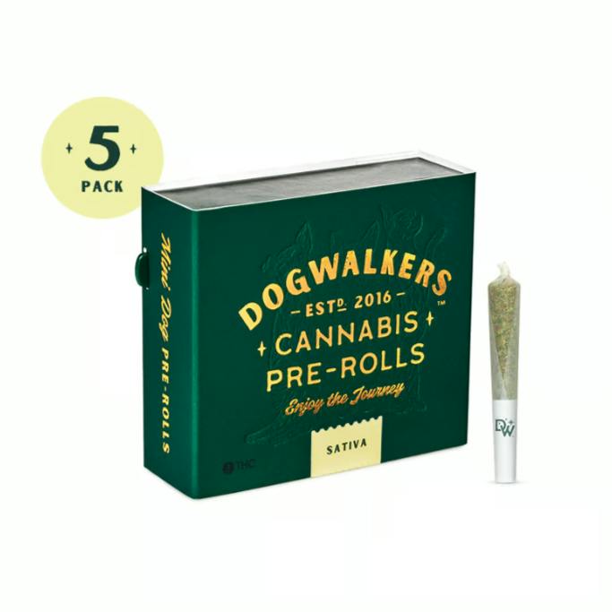 Dogwalkers Mini Dogs L'Orange Pre-Roll Pack 0.35g ea | 5-Pack