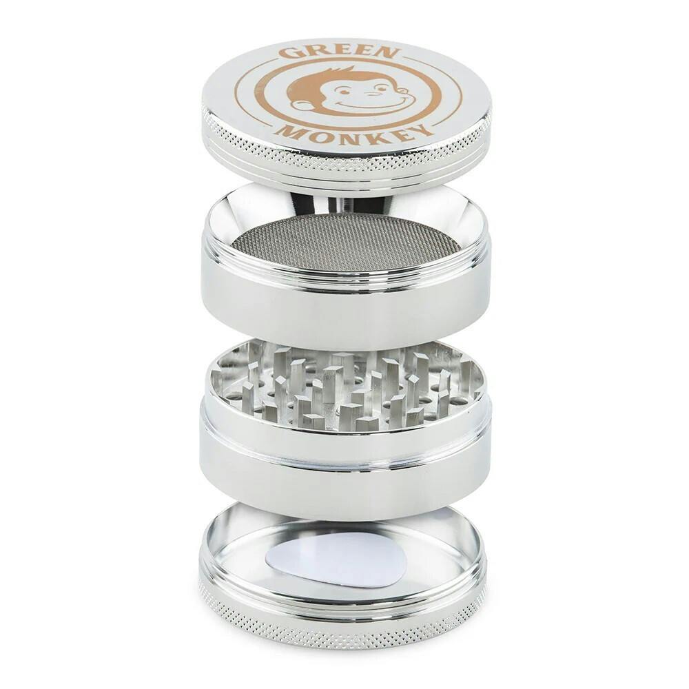 Green Monkey Grinder - Capuchin 63mm - Silver