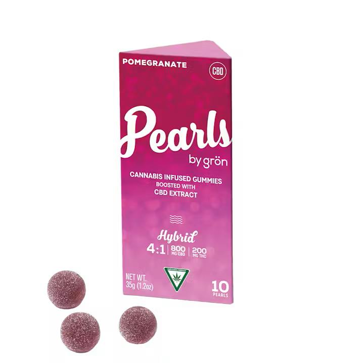 Gron - Pearls Pomegranate 4:1 CBD:THC Gummies 200mg