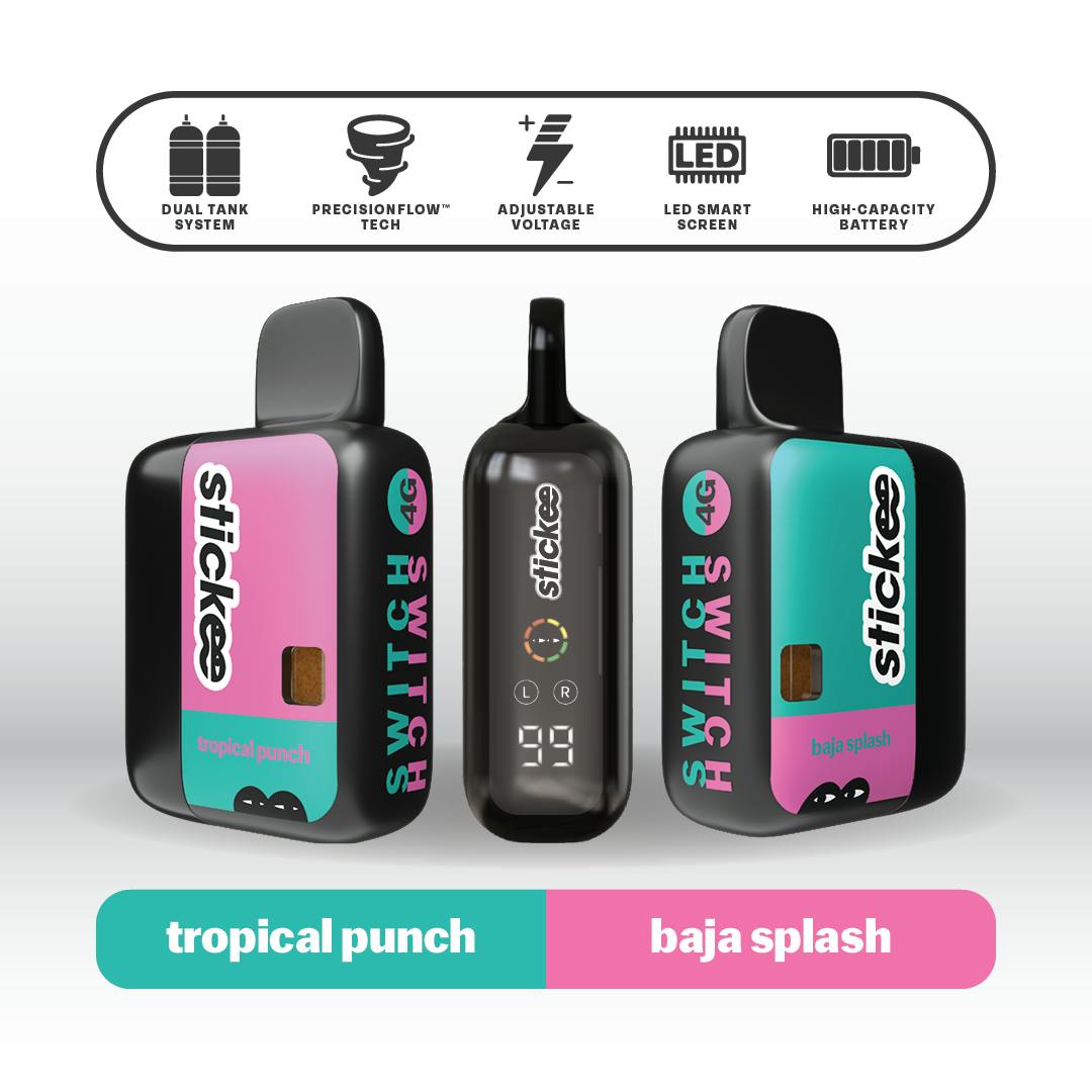 Stickee - Baja Blast X Tropical Punch Live Resin Disposable 4g cannabis product