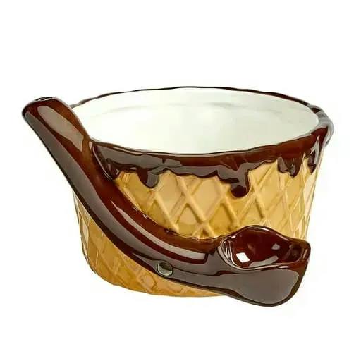 Waffle Cone & Ice Cream Mug Pipe