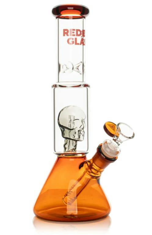 Bong- 11" Tall Amber Dual Chamber